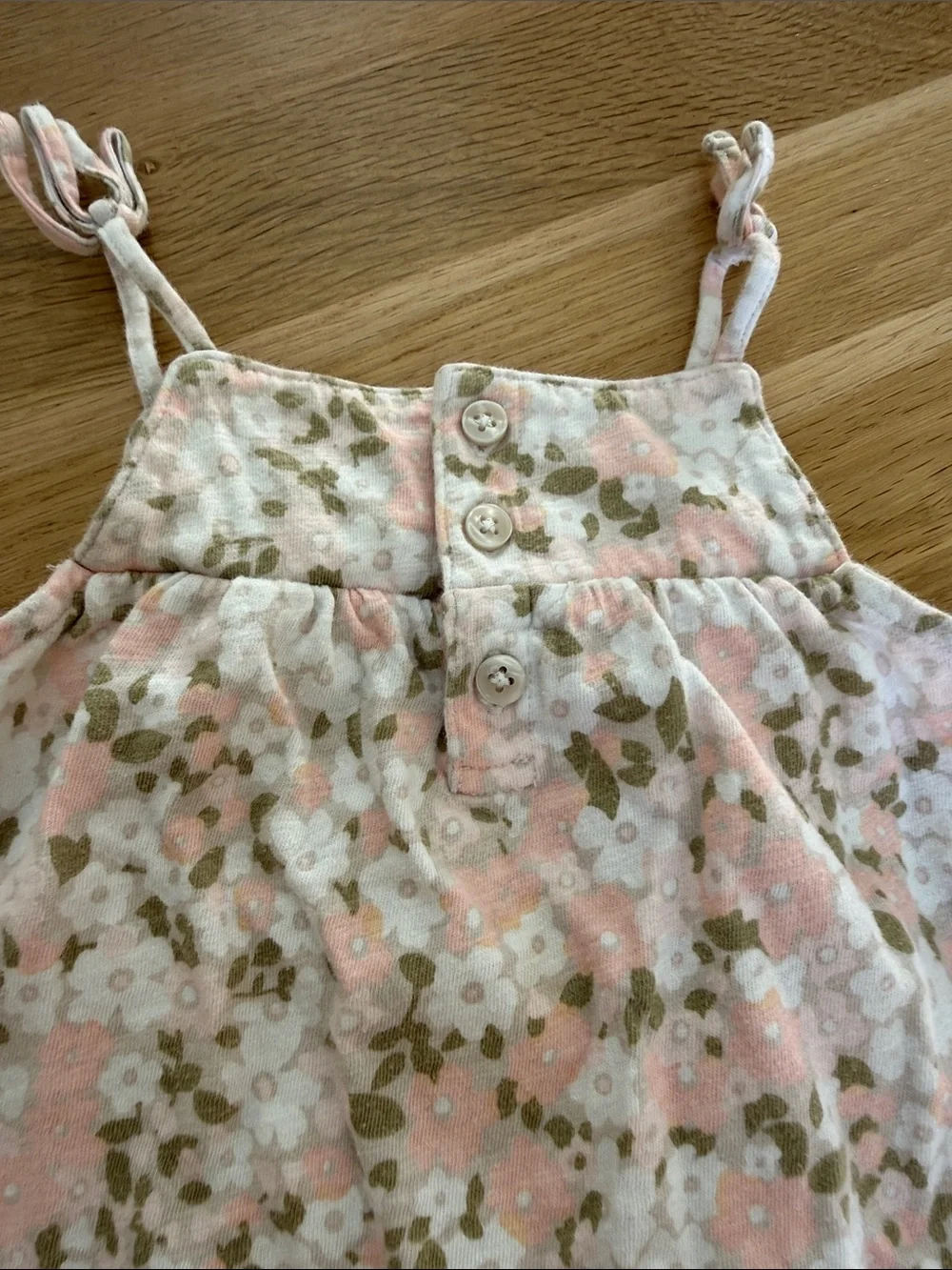 Old Navy Pink and Cream Floral Girls' Cotton Romper